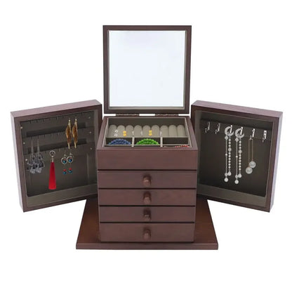 Boîte à bijoux vintage en bois