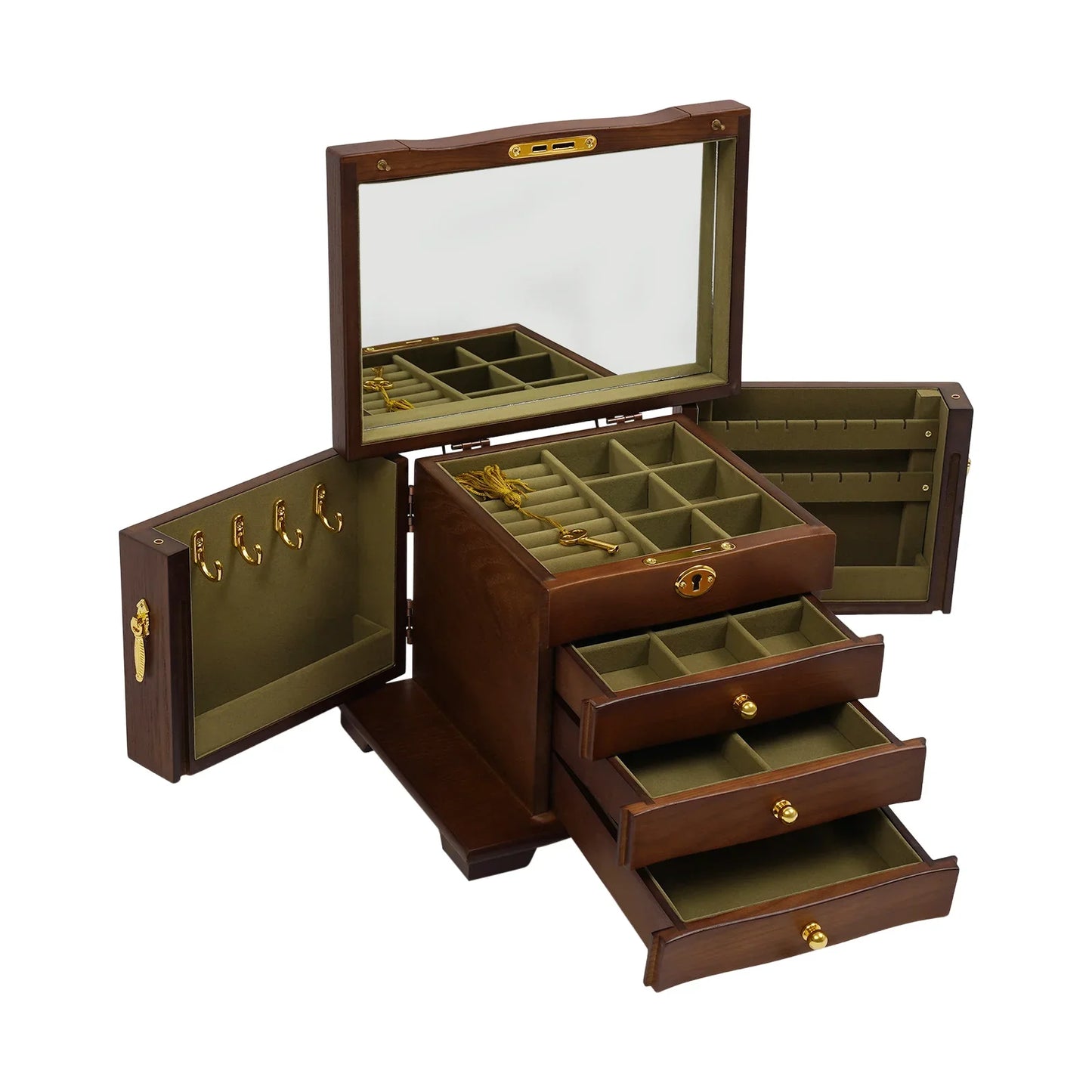 Boîte à bijoux en bois styl Belle Époque