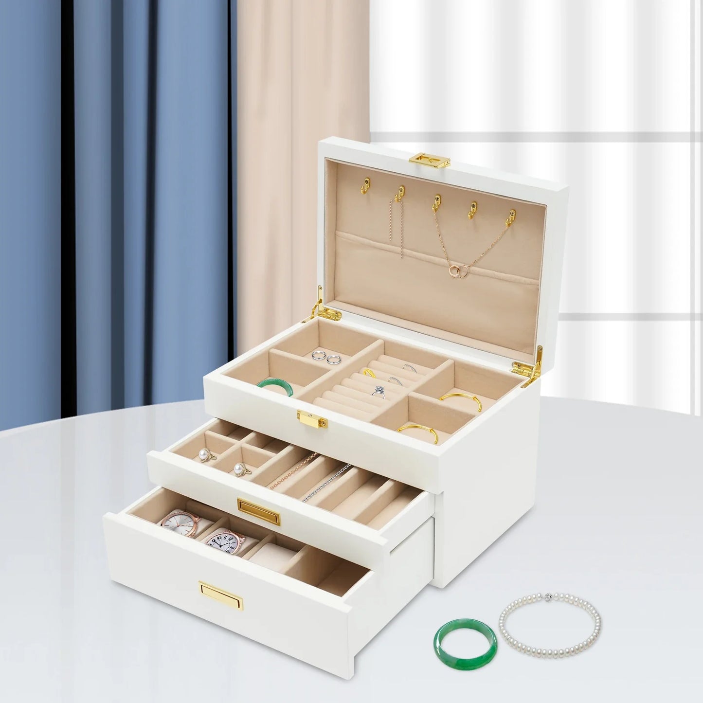 Boîte à bijoux style japonais à 3 niveaux