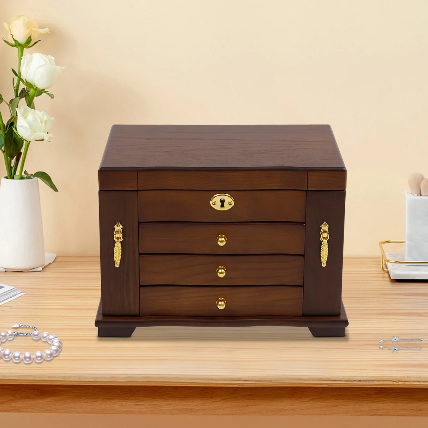 Boîte à bijoux en bois styl Belle Époque