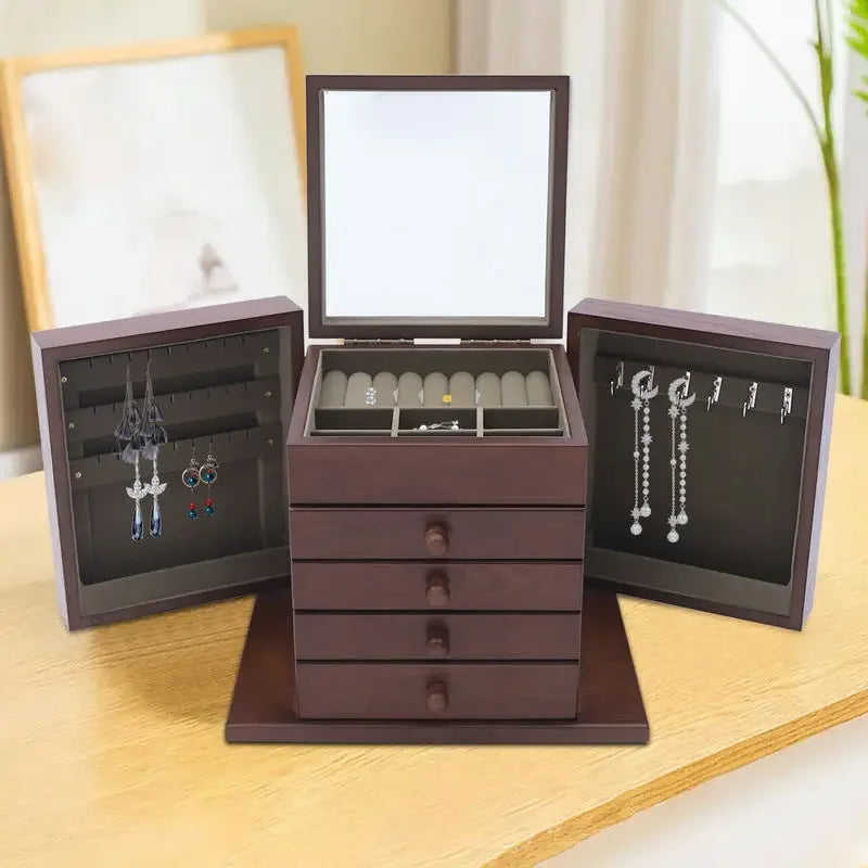 Boîte à bijoux vintage en bois