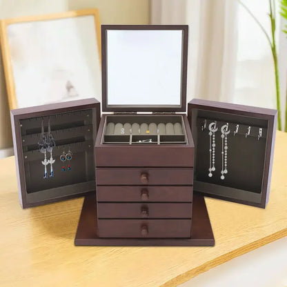 Boîte à bijoux vintage en bois