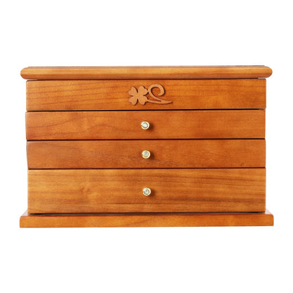 Boîte à bijoux en bois et velours