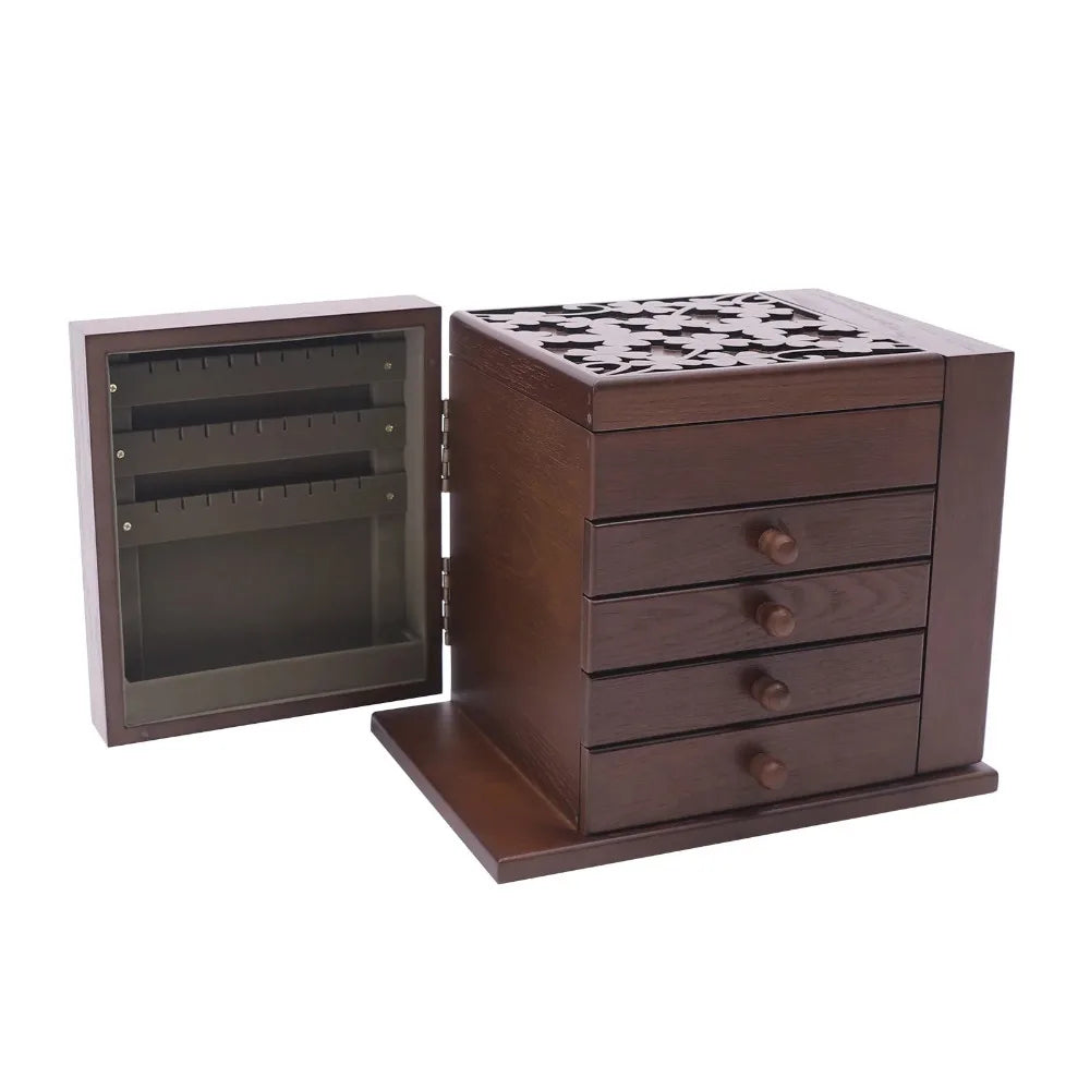 Boîte à bijoux vintage en bois