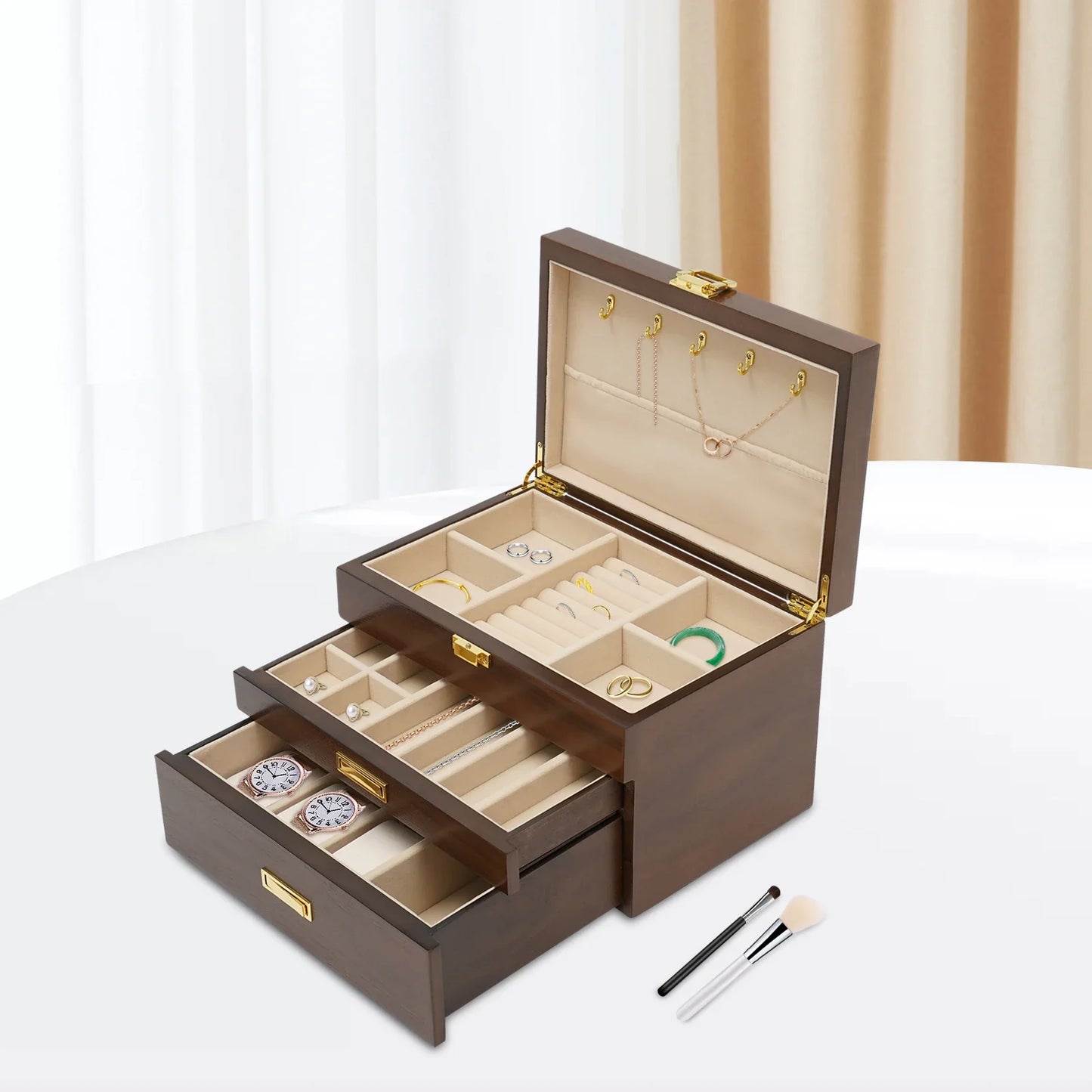 Boîte à bijoux style japonais à 3 niveaux