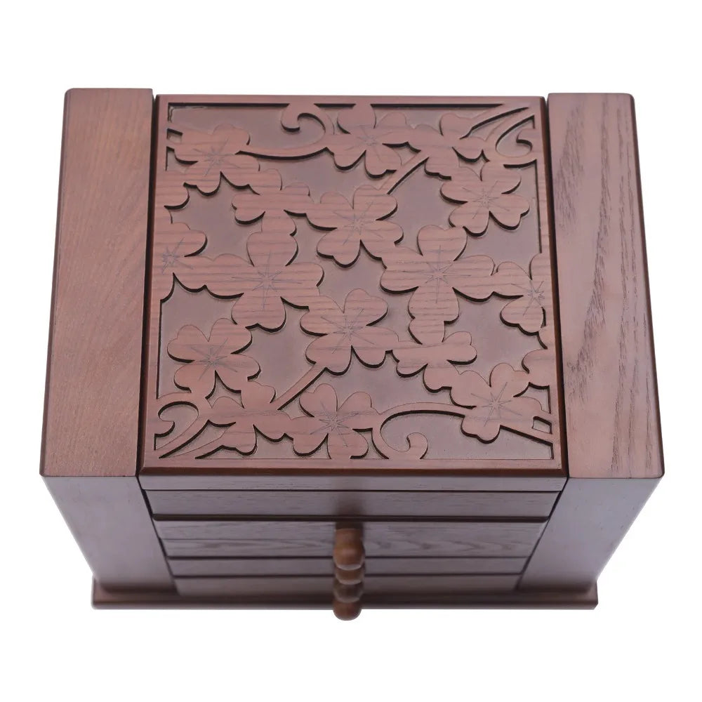Boîte à bijoux vintage en bois